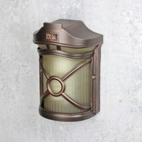 Rustikale Außen Wandleuchte Braun Antik Riffelglas Rustikale Außen Wandleuchte Braun Antik Riffelglas von Nowodvorski