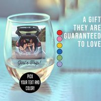 Personalisierte Foto Gedruckt 17 Unzen Stemless Weinglas, Individuelles Geschenk, Geschenk Für Sie, Frau, Brautjungfer, Geburtstagsgeschenke von SpottedDogCompany