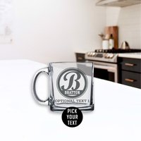 Personalisierte Geätzte Kaffeetasse-Gravur-Kaffeeglasbecher-Glas Teetasse-Housewarming Muttertag Geschenk-Custom Mug | Bratton von SpottedDogCompany