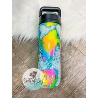 Mehrfarbiger Glitter Mix/Chunky Geode - Personalisierte Stahl Magnolia Yeti Stanley Becher, Koozies & Flaschen Mehrfarbiger Glitter Mix/Chunky Geode - Personalisierte Stahl Magnolia Yeti Stanley Becher, Koozies & Flaschen von SpottedDogDesignsFL
