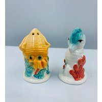 Salz Und Pfeffer Streuer Set Seepferdchen Einsiedlerkrebs von SpottsVintage