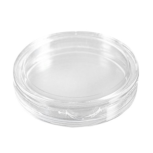Spourita 10 STK Kleine runde transparente Kunststoff-Muenzkapseln Box 35mm von Spourita