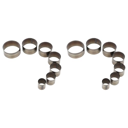 Spourita 14 StüCk Runder Leder Bastelschneider Form Matrize Matrize Werkzeuge 20Mm-50Mm von Spourita
