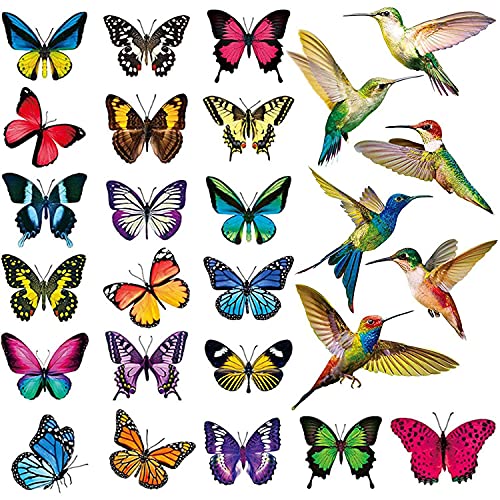 Spourita 26 StüCk Schmetterling Haften Anti-Kollision Statische Aufkleber Nicht Klebende Abziehbilder von Spourita
