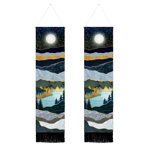 Spourita 2Set Schmaler Tapisserie Wandbehang Lange Landschaftsmalerei Natur Landschaft Tapisserie für Zuhause Schlafzimmer Vertikaler Wandteppich Spourita 2Set Schmaler Tapisserie Wandbehang Lange Landschaftsmalerei Natur Landschaft Tapisserie für Zuhause Schlafzimmer Vertikaler Wandteppich von Spourita