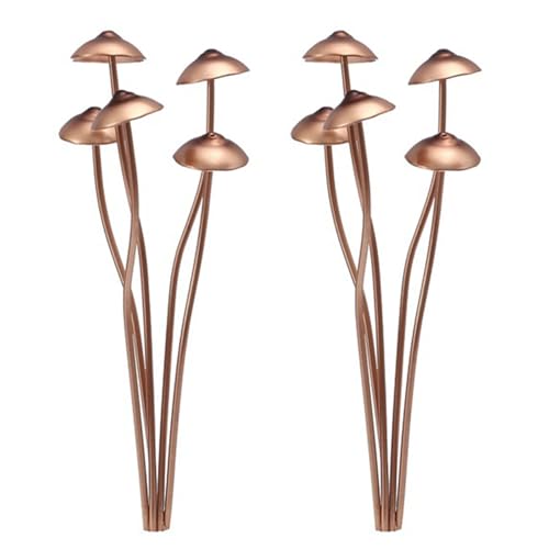 Spourita 2X Dekorative Gartenstäbe Aus Metall in Pilzform, Perfekt für die Frühlingsdekoration im Freien und Als Ergänzung zu Ihrer Metallblumen-Dekoration im Freien von Spourita
