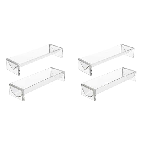 Spourita 2X Durchsichtiges Cracker-Serviertablett, Transparentes Macaron-PräSentationstablett, Rechteckiger Cracker-Halter für Serviertabletts von Spourita