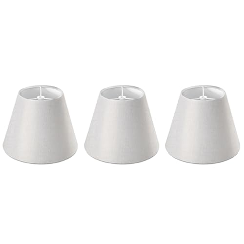 Spourita 3X Lampen Schirm Leinenstoff Lampen Schirm Klein 5 Oberer Durchmesser X 9 Unterer Durchmesser X 7 Hoch (mit Gold Fäden) von Spourita