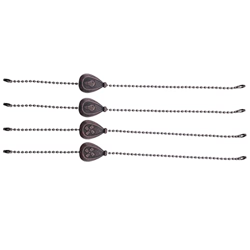 Spourita 4 Stück Bronze Deckenventilator Pull Chain Set, Dekorative Fan Pull Chain Anhängerverlängerung von Spourita