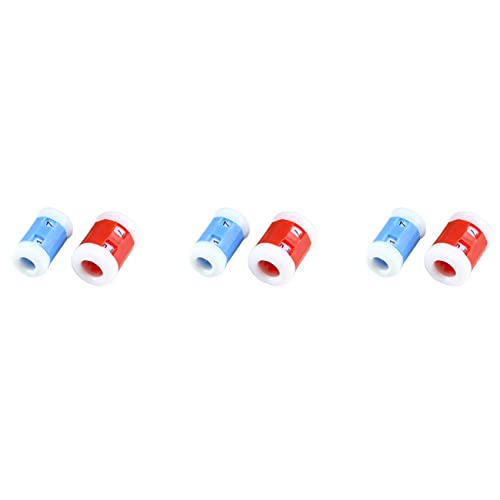 Spourita 6 Grosse Rote Plastik Strick Stricknadeln Reihenzaehler +6 Kleine Blaue Plastik Strick Stricknadeln Reihenzaehler (Grosse 2.2 x 1.5cm + Kleine 2.2 x 1.2cm) von Spourita