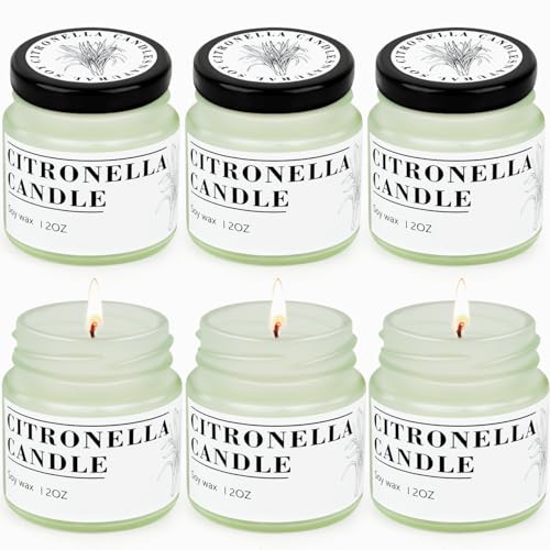 Citronella Kerze Outdoor, 6 Stück Outdoor Kerzen Natürliche Sojawachs Zitronella Citronella Kerze für Garten Picknick Terrasse, 200Std Citronella Kerze Outdoor, 6 Stück Outdoor Kerzen Natürliche Sojawachs Zitronella Citronella Kerze für Garten Picknick Terrasse, 200Std von Spoyletto