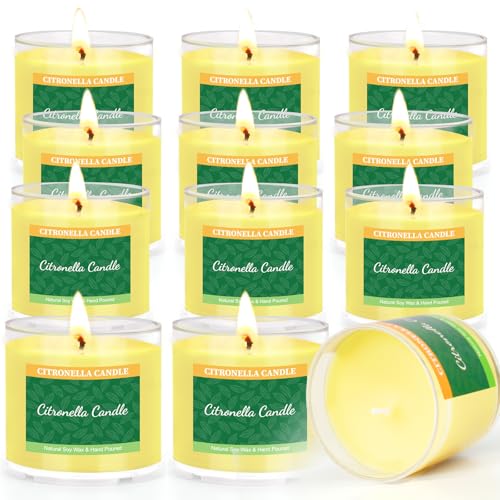 Citronella Kerze Outdoor Teelichter Citronella |10 stunden brenndauer-Nachhaltiges 12er Outdoor Kerzen Set - Natürliches Sojawachs - Kerzen Geschenkset für Frauen Nachbarn Freunde Kollegen Citronella Kerze Outdoor Teelichter Citronella |10 stunden brenndauer-Nachhaltiges 12er Outdoor Kerzen Set - Natürliches Sojawachs - Kerzen Geschenkset für Frauen Nachbarn Freunde Kollegen von Spoyletto