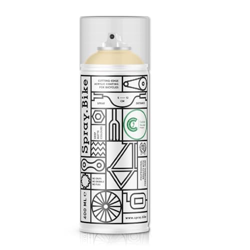 SPRAY.BIKE Fahrrad Lackspray - cremeweiß Matt (LONDON- Chalk Farm) in 400 ml Spraydose - KEINE GRUNDIERUNG notwendig - Fahrrad Lack, Sprühlack, Acryllack, Lack Spray SPRAY.BIKE Fahrrad Lackspray - cremeweiß Matt (LONDON- Chalk Farm) in 400 ml Spraydose - KEINE GRUNDIERUNG notwendig - Fahrrad Lack, Sprühlack, Acryllack, Lack Spray von SPRAY.BIKE