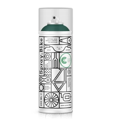 SPRAY.BIKE Fahrrad Lackspray - britisches renngrün Matt (LONDON- Greenwich) in 400 ml Spraydose - KEINE GRUNDIERUNG notwendig - Fahrrad Lack, Sprühlack, Acryllack, Lack Spray SPRAY.BIKE Fahrrad Lackspray - britisches renngrün Matt (LONDON- Greenwich) in 400 ml Spraydose - KEINE GRUNDIERUNG notwendig - Fahrrad Lack, Sprühlack, Acryllack, Lack Spray von SPRAY.BIKE