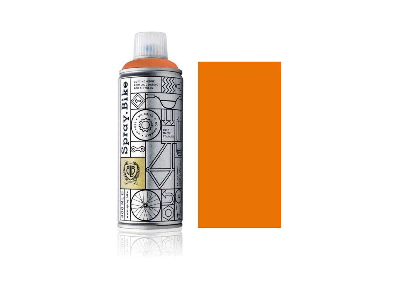 Spray.Bike Sprühflasche Fahrrad Lackspray in versch. Farben - keine GRUNDIERUNG notwendig - Acryllack/Lackspray in 400 ml Spraydose, Matt- und Klarlack Optik möglich, UV-resistent, wetterfest, Matt-Optik von Spray.Bike