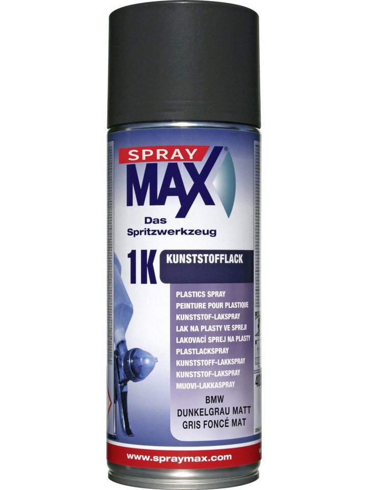 SprayMAX Sprühlack SprayMAX Kunststofflackspray 1K dunkelgrau matt von SprayMAX