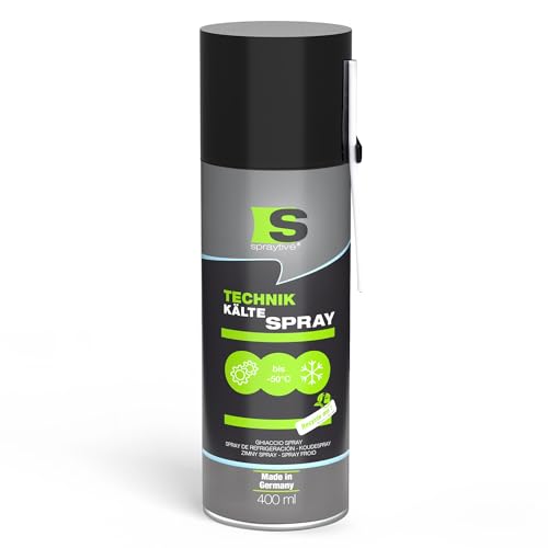 Spraytive 1 x 400ml Kältespray Werkstatt: Eisspray Vereisungsspray bis -50°C zur Fehlersuche, Sensorprüfung, Montagehilfe bei Passungen, Thermostatprüfung von Spraytive