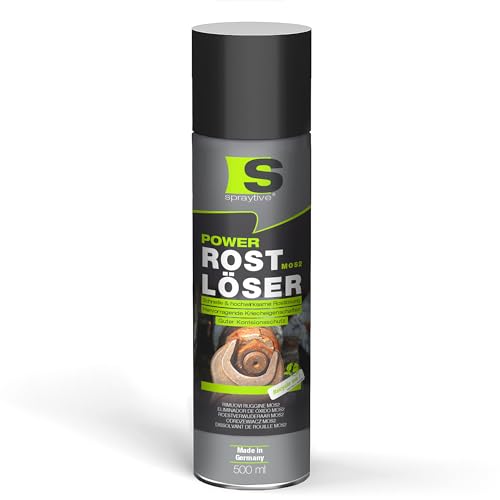 Spraytive 1 x 500ml Power Rostlöser MoS₂ Spray – Hochwirksamer Rostentferner mit Festschmierstoff – Kriechfähig, reibungsarm, korrosionsschützend – Für KFZ, Werkstatt & Industrie – Made in Germany Spraytive 1 x 500ml Power Rostlöser MoS₂ Spray – Hochwirksamer Rostentferner mit Festschmierstoff – Kriechfähig, reibungsarm, korrosionsschützend – Für KFZ, Werkstatt & Industrie – Made in Germany von Spraytive
