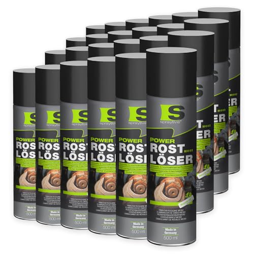 Spraytive 24 x 500ml Power Rostlöser MoS₂ Spray – Hochwirksamer Rostentferner mit Festschmierstoff – Kriechfähig, reibungsarm, korrosionsschützend – Für KFZ, Werkstatt & Industrie – Made in Germany Spraytive 24 x 500ml Power Rostlöser MoS₂ Spray – Hochwirksamer Rostentferner mit Festschmierstoff – Kriechfähig, reibungsarm, korrosionsschützend – Für KFZ, Werkstatt & Industrie – Made in Germany von Spraytive