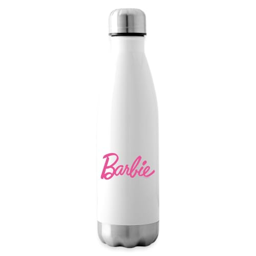 Spreadshirt Barbie Klassisches Logo Isolierflasche, One size, weiß von Spreadshirt