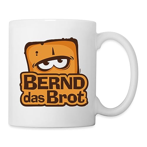 Spreadshirt Bernd Das Brot Logo Tasse, One size, weiß von Spreadshirt