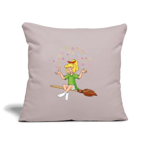 Spreadshirt Bibi Blocksberg Sitzt Auf Kartoffelbrei Kissenbezug 45 x 45 cm, One Size, helles Taupe von Spreadshirt