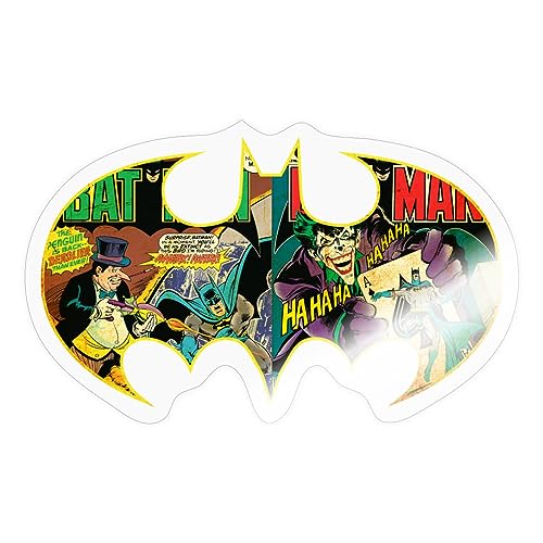 Spreadshirt DC Comics Batman Logo Comic Sticker, 10 x 10 cm, Transparent glänzend von Spreadshirt