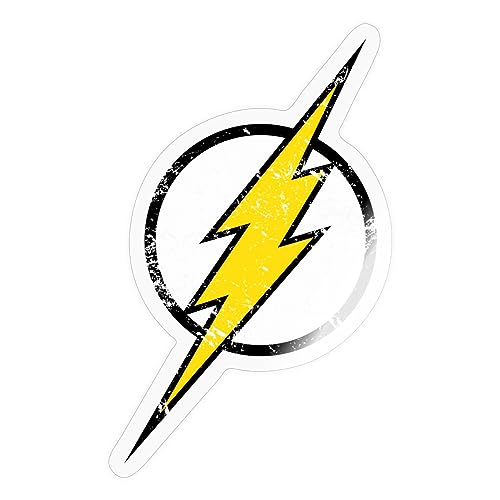 Spreadshirt DC Comics Justice League The Flash Logo Used Look Sticker, 10 x 10 cm, Transparent glänzend von Spreadshirt