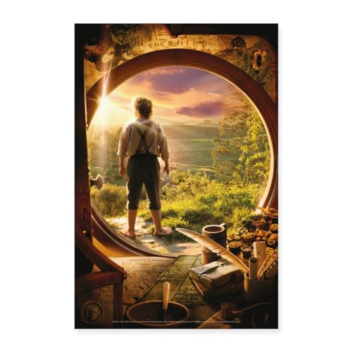 Spreadshirt Der Hobbit Bilbo Beutlin In Beutelsend Poster 40x60 cm, One size, weiß von Spreadshirt