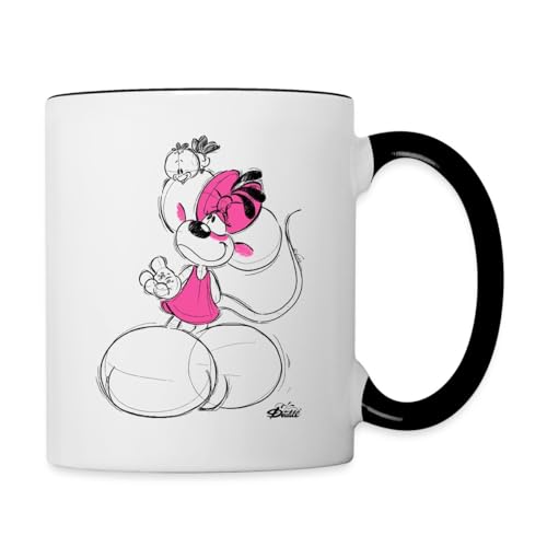 Spreadshirt Diddl Diddlina Füttert Vögelchen Tasse Zweifarbig, One size, Weiß/Schwarz Spreadshirt Diddl Diddlina Füttert Vögelchen Tasse Zweifarbig, One size, Weiß/Schwarz von Spreadshirt