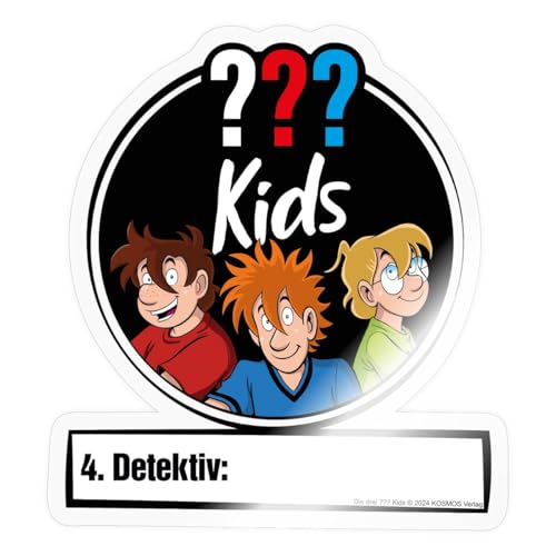 Spreadshirt Die Drei Fragezeichen Kids Detektive Personalisierbar Sticker, max. 10 x 10 cm, 10 x 10 cm, Transparent glänzend von Spreadshirt