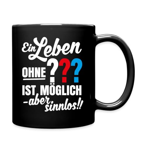 Spreadshirt Die Drei Fragezeichen Leben Ohne Ist Sinnlos Spruch Tasse Einfarbig, One size, Schwarz Spreadshirt Die Drei Fragezeichen Leben Ohne Ist Sinnlos Spruch Tasse Einfarbig, One size, Schwarz von Spreadshirt