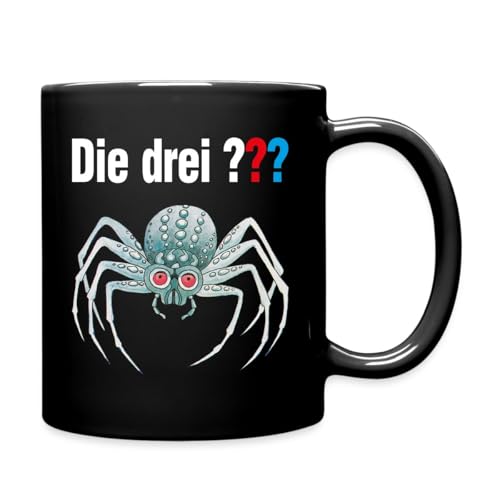 Spreadshirt Die Drei Fragezeichen und die silberne Spinne Tasse, Schwarz, Keramik, 325 ml Spreadshirt Die Drei Fragezeichen und die silberne Spinne Tasse, Schwarz, Keramik, 325 ml von Spreadshirt
