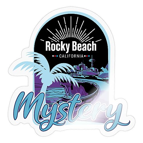 Spreadshirt Die drei ??? Rocky Beach Mystery Sticker, 10 x 10 cm, Transparent glänzend von Spreadshirt