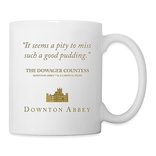 Spreadshirt Downton Abbey A Pity to Miss Such A Good Pudding Tasse, One size, weiß von Spreadshirt