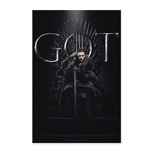 Spreadshirt Game Of Thrones Jon Schnee GOT Poster 40x60 cm, One size, weiß von Spreadshirt