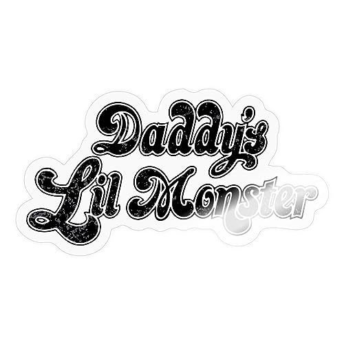 Spreadshirt Harley Quinn Daddy's Lil Monster Sticker, 10 x 10 cm, Transparent glänzend von Spreadshirt