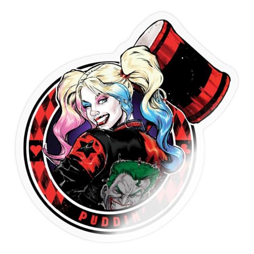 Spreadshirt Harley Quinn Puddin' Sticker, max. 10x10 cm, 10 x 10 cm, Transparent glänzend Spreadshirt Harley Quinn Puddin' Sticker, max. 10x10 cm, 10 x 10 cm, Transparent glänzend von Spreadshirt