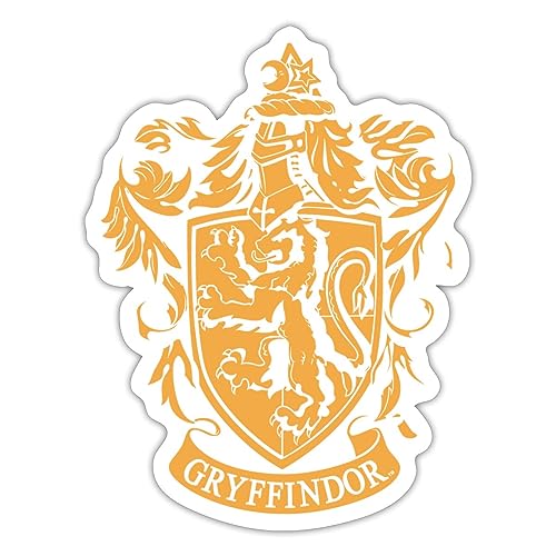 Spreadshirt Harry Potter Haus Gryffindor Wappen Logo Sticker, max. 10x10 cm, 10 x 10 cm, Mattweiß von Spreadshirt