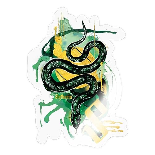 Spreadshirt Harry Potter Haus Slytherin Schlange Sticker, max. 10x10 cm, 10 x 10 cm, Transparent glänzend von Spreadshirt