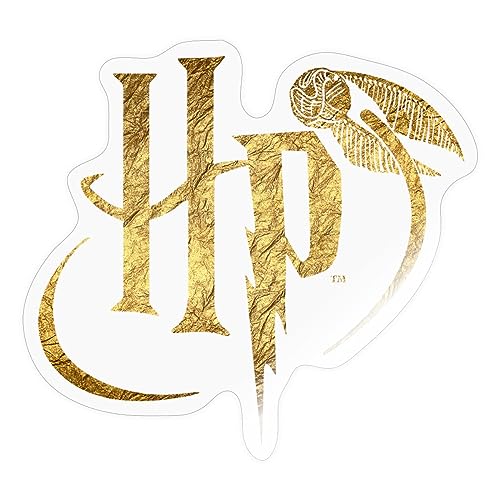 Spreadshirt Harry Potter Logo HP Sticker, 10 x 10 cm, Transparent glänzend von Spreadshirt