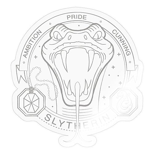 Spreadshirt Harry Potter Slytherin Wappen Schlange Sticker, 10 x 10 cm, Transparent glänzend von Spreadshirt