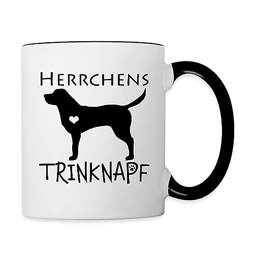 Spreadshirt Herrchens Trinknapf Labrador Tasse Zweifarbig, One size, Weiß/Schwarz von Spreadshirt