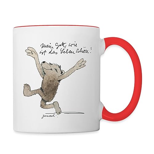 Spreadshirt Janosch Bär Schönes Leben Spruch Tasse, One size, Weiß/Rot, 325 ml Spreadshirt Janosch Bär Schönes Leben Spruch Tasse, One size, Weiß/Rot, 325 ml von Spreadshirt