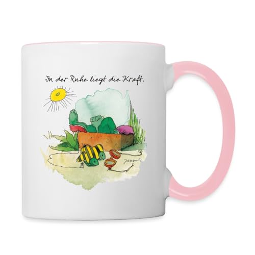 Spreadshirt Janosch Günter Kastenfrosch Tigerente Tasse, One size, Weiß/Pink, Keramik, 325 ml, Kaffeetasse mit Henkel Spreadshirt Janosch Günter Kastenfrosch Tigerente Tasse, One size, Weiß/Pink, Keramik, 325 ml, Kaffeetasse mit Henkel von Spreadshirt
