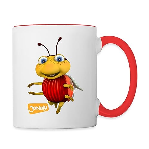 Spreadshirt JoNaLu Marienkäfer Ludwig Tasse Zweifarbig, One size, Weiß/Rot von Spreadshirt