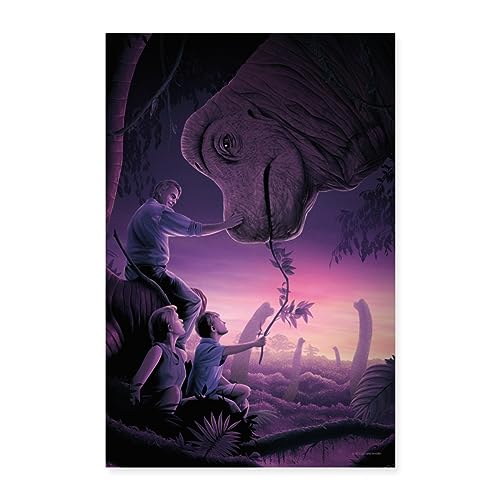 Spreadshirt Jurassic Park Begegnung Mit Dem Brachiosaurus Poster 40x60 cm, One size, weiß von Spreadshirt