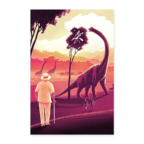 Spreadshirt Jurassic Park Brachiosaurus Poster 40x60 cm, One size, weiß von Spreadshirt