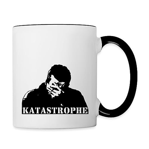 Spreadshirt Katastrophe Statement Tasse Zweifarbig, One size, Weiß/Schwarz von Spreadshirt