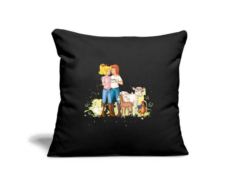 Spreadshirt Kissenbezug Bibi Und Tina Freundinnen Hoftiere Kissenbezug 45 x 45 cm von Spreadshirt